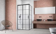 Kabina prysznicowa Idea Black KDJ Factory Radaway lewa