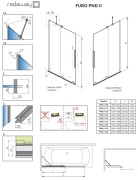 Parawan nawannowy Furo Gold PND II 150x150 Radaway złoty prawy