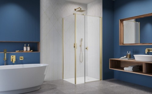 Kabina prysznicowa Radaway Nes Brushed Gold KDS I prawa