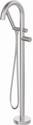 Bateria wannowa wolnostojąca stal szczotkowana Silia Hexa Deante