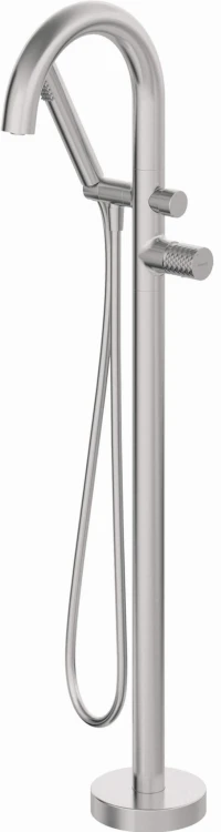 Bateria wannowa wolnostojąca stal szczotkowana Silia Hexa Deante