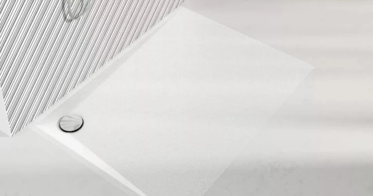 Brodzik prostokątny LIBRA White Stone 90x100 Schedpol Schedline, biały