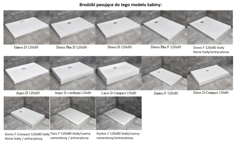 Kabina Radaway Espera Pro KDJ 120x80x200 prawa, szkło przejrzyste
