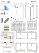 Kabina prysznicowa Furo Gold KDJ 90x90x200 Radaway prawa złota
