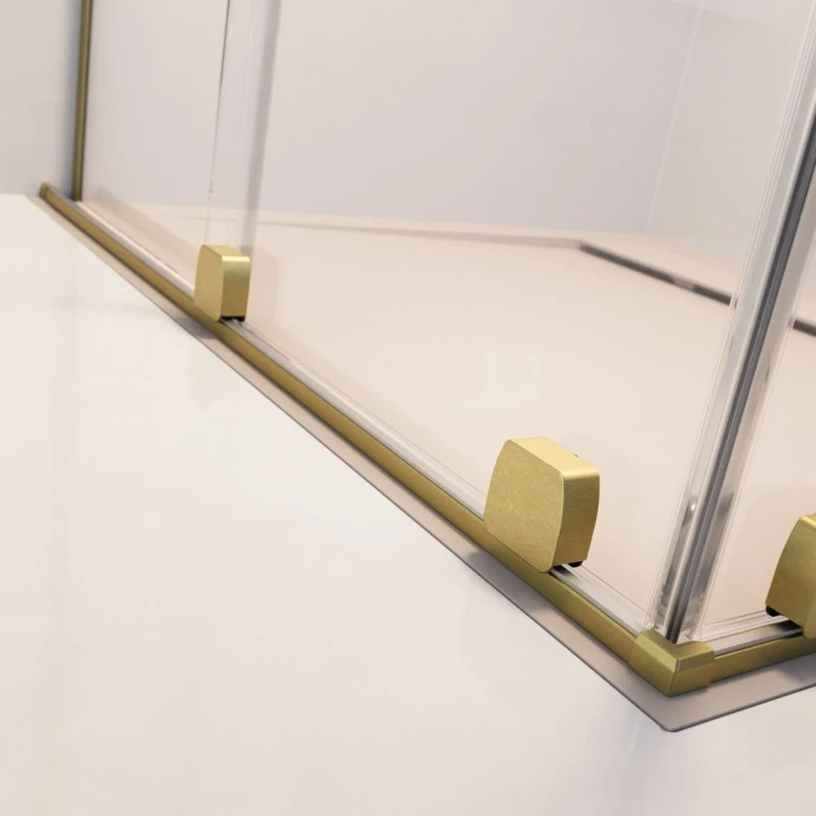 Drzwi prysznicowe Furo Brushed Gold DWJ Radaway prawe złote