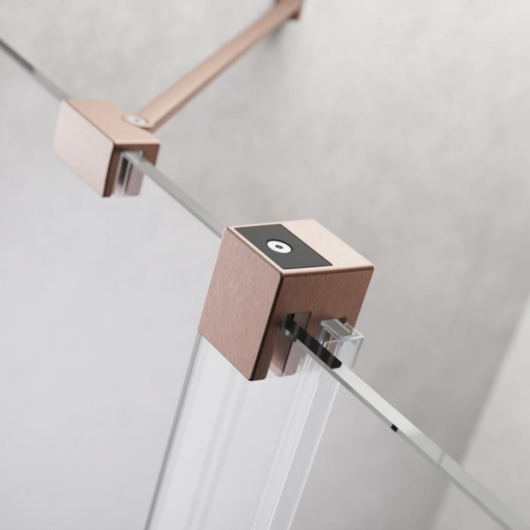 Drzwi prysznicowe Furo Brushed Copper DWJ Radaway prawe miedź