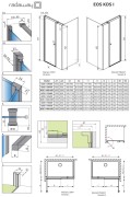 Kabina kwadratowa Radaway Eos KDS I 100x100 szkło przejrzyste, prawa