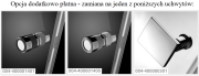 Drzwi wnękowe wahadłowe Radaway Eos DWS 140x197 prawe, szkło przejrzyste
