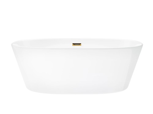 Wanna wolnostojąca corsan e026 salina 170 cm z wykończeniem złotym