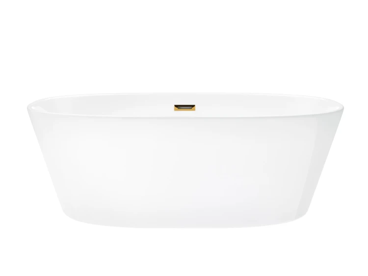 Wanna wolnostojąca corsan e026 salina 170 cm z wykończeniem złotym