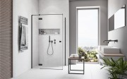 Kabina Radaway Essenza Black KDJ 90x75x200 lewa, szkło przejrzyste