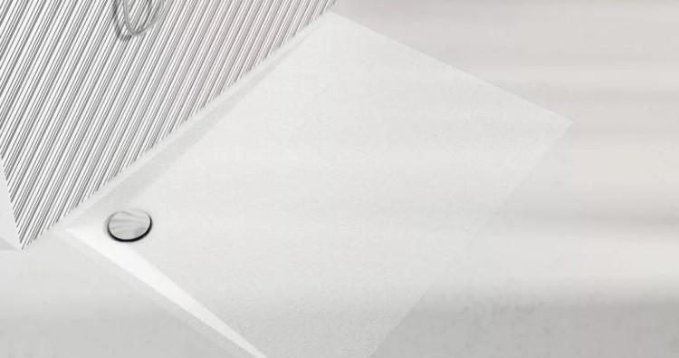 Brodzik prostokątny LIBRA White Stone 80x90 Schedpol Schedline, biały