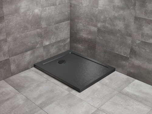 Brodzik prostokątny Radaway Doros F 140x80 Stone czarny
