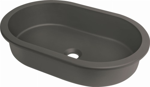 Umywalka granitowa owalna Silia Deante antracyt metalik