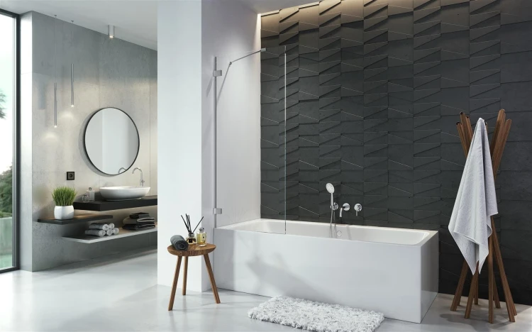 Parawan nawannowy Radaway Euphoria PNJ 90x150 szkło przejrzyste