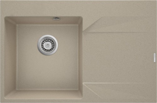 Zlewozmywak granitowy 1-komorowy prawy piaskowy Evora Deante