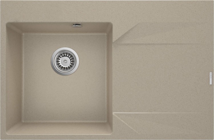 Zlewozmywak granitowy 1-komorowy prawy piaskowy Evora Deante