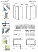 Kabina Radaway Nes 8 KDS II 90x90x200 prawa szkło przejrzyste