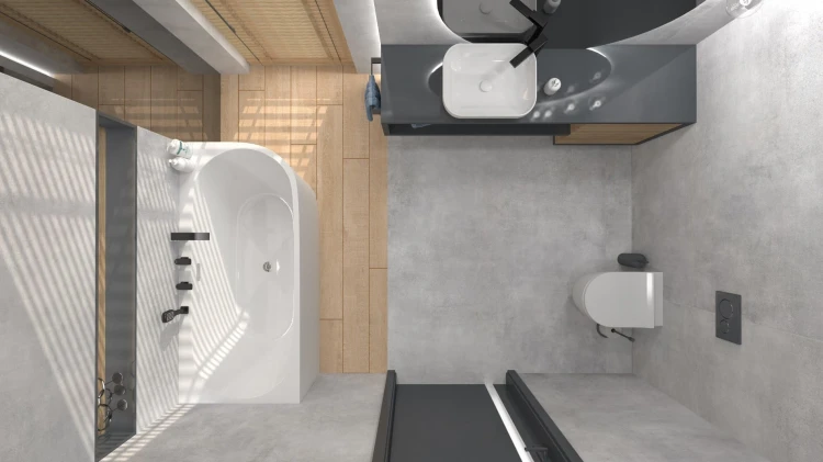 Wanna wolnostojąca narożna corsan intero slim 160 x 74 z szeroką krawędzią montaż lewostronny korek klik-klak czarny