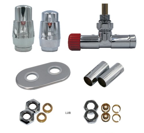 Zestaw zaworów termostatyczny Unico Radeco lewy / prawy chrom