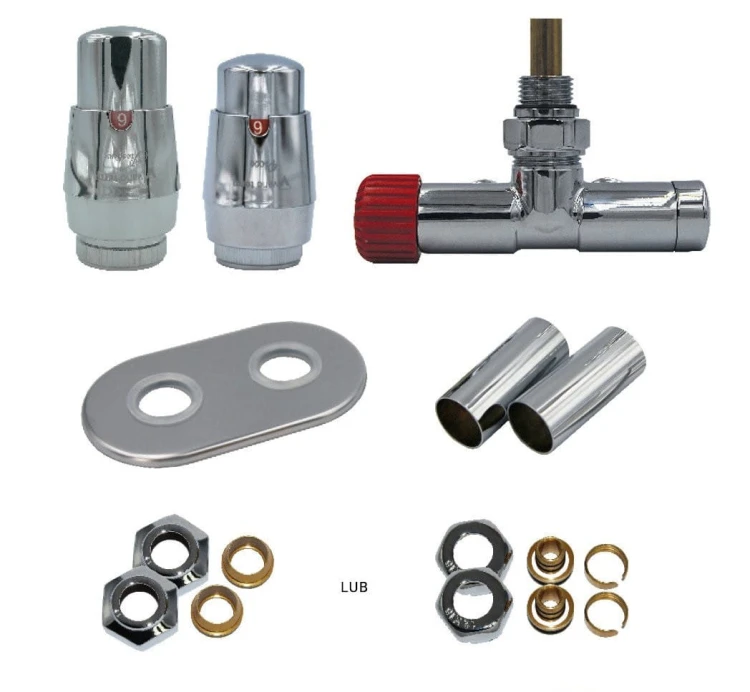 Zestaw zaworów termostatyczny Unico Radeco lewy / prawy chrom