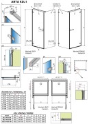 Kabina kwadratowa Radaway Arta KDJ I 100x100x200 przejrzysta lewa