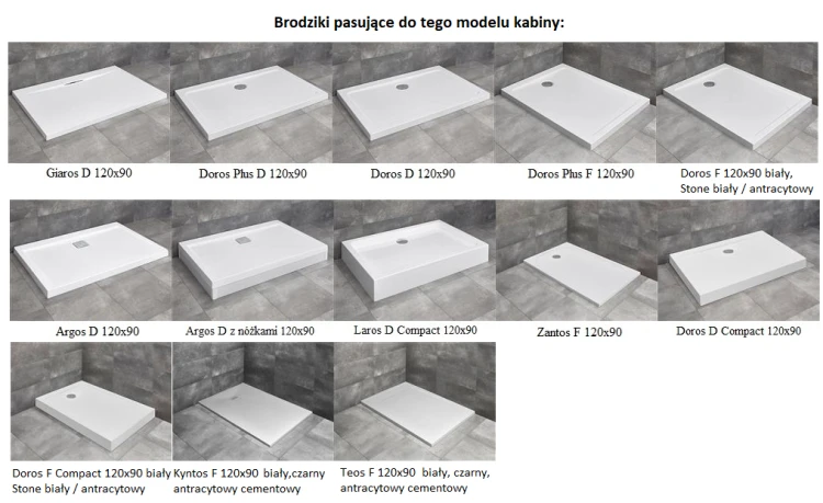 Kabina Radaway Espera Pro KDJ 120x90x200 prawa, szkło przejrzyste