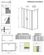 Kabina prysznicowa Radaway Premium Plus DWD+S 140x100x190