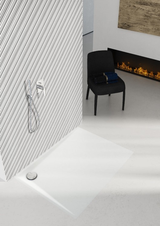 Brodzik prostokątny LIBRA Smooth White 80x90 Schedpol Schedline, biały