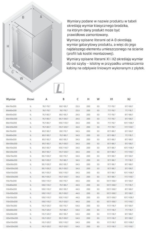 Kabina prysznicowa New Trendy Eventa Copper Shine lewa