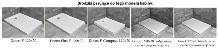Kabina Radaway Espera Pro KDJ 120x70x200 prawa, szkło przejrzyste