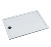 Brodzik prostokątny Sharper 70x140 Schedpol Schedline, biały - odpływ krótszy bok