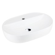 Umywalka nablatowa olvena uc5658ch 600x400x120mm otwór na baterię chromowany korek