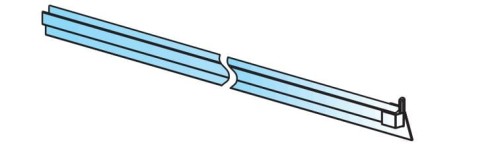 Uszczelka pozioma drzwi przejrzysta - lewa Euphoria DWJ, KDD, KDJ, KDJ+S, KDJ+P Radaway (dla modeli z listwą progową)