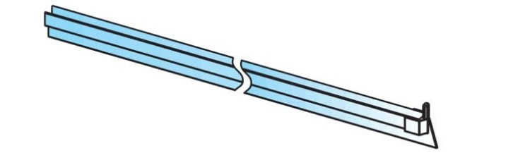 Uszczelka pozioma drzwi przejrzysta - lewa Euphoria DWJ, KDD, KDJ, KDJ+S, KDJ+P Radaway (dla modeli z listwą progową)