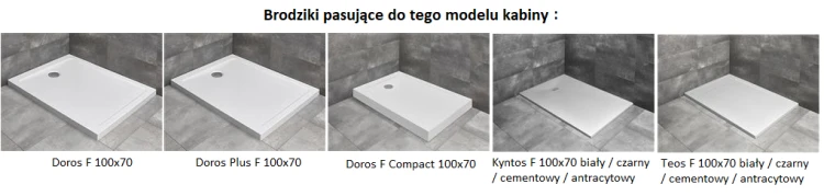 Kabina Radaway Espera Pro KDJ 100x70x200 lewa, szkło przejrzyste