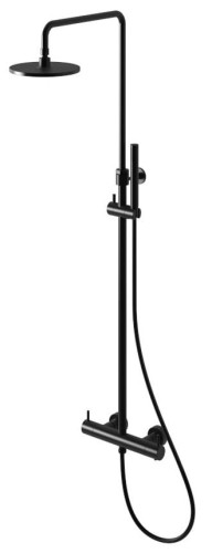 Zestaw prysznicowy z termostatem czarny Axel Black KOHLMAN QW273AB