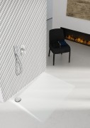 Brodzik prostokątny LIBRA Smooth White 80x110 Schedpol Schedline, biały