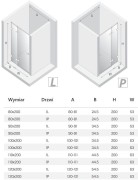 Drzwi prysznicowe New Trendy Eventa Copper Shine prawe czyste