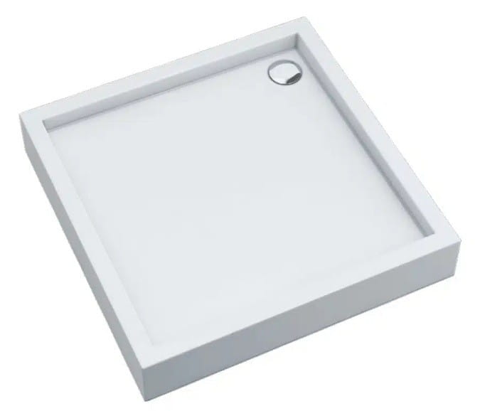 Brodzik kwadratowy FAVORY PLUS 80x80 Schedpol Schedline, biały + syfon