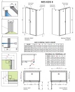 Kabina Radaway Nes KDS II 100x100x200 prawa szkło przejrzyste