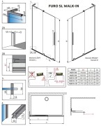 Kabina prysznicowa Furo SL Black Walk-in Radaway lewa