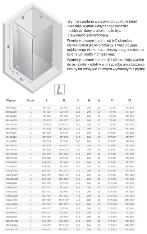 Kabina prysznicowa New Trendy Eventa Black Chrome lewa