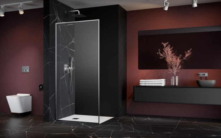 Kabina prysznicowa walk-in Radaway Modo F SL Brushed Nickel II lewa