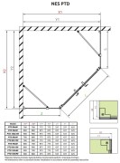 Kabina pięciokątna Radaway Nes Brushed Gold PTD