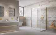 Kabina przyścienna Radaway Essenza Gold KDJ+S lewa