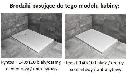Kabina Radaway Espera Pro KDJ 140x100x200 prawa, szkło przejrzyste