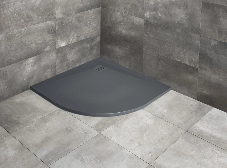 Brodzik półokrągły Kyntos A 80x80 antracytowy Radaway