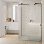 Brodzik prostokątny Sharper Cement Stone 80x100 Schedpol Schedline, szary