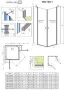 Kabina kwadratowa Radaway Eos KDD II 90x90x195 szkło przejrzyste